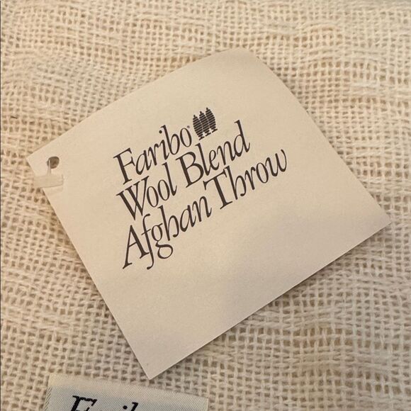 FARIBO Vintage 80s/90s Wool Blend Afghan Throw Blanket *NEW* - Picture 4 of 7